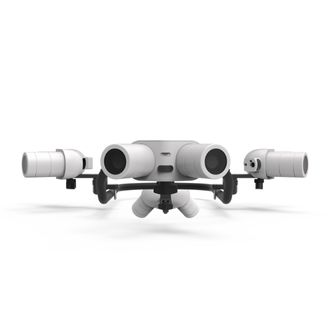 Close-up of Leica Pegasus TRK butterfly camera system with dual-position side sensors, designed to capture high-resolution vertical and horizontal mapping data for traffic signs and infrastructure analysis.
